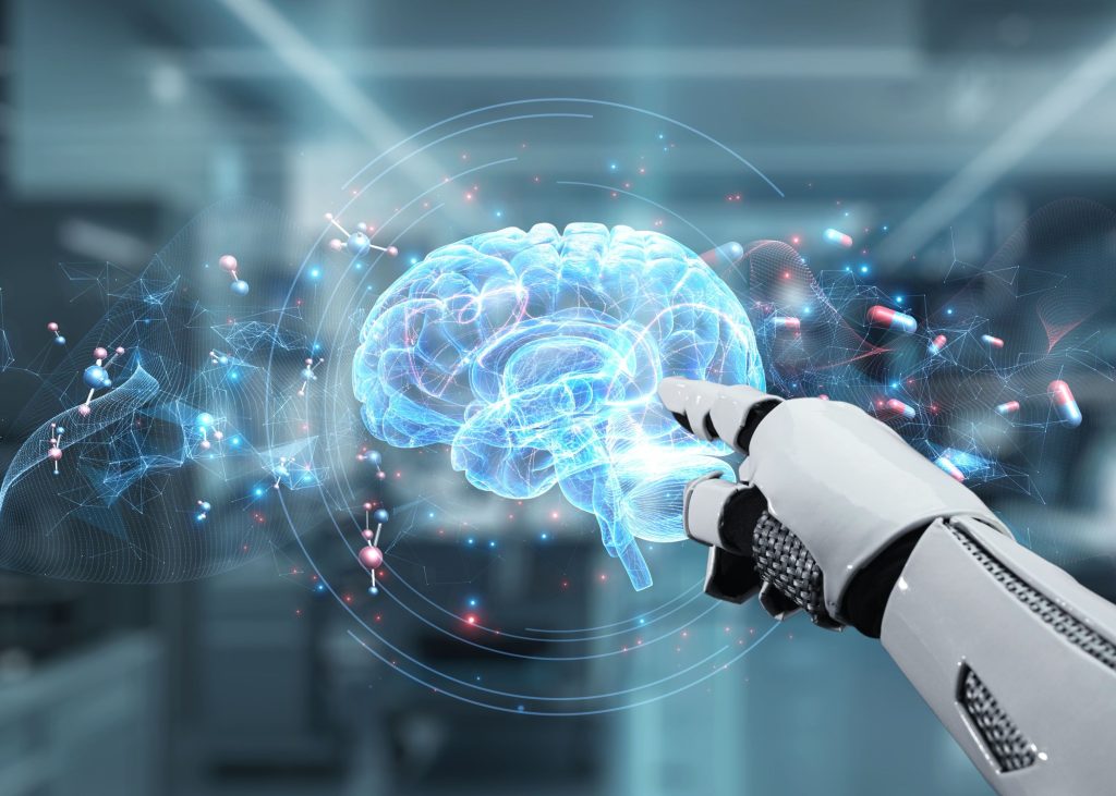 AI and human brain illustrating technology in behavioral finance